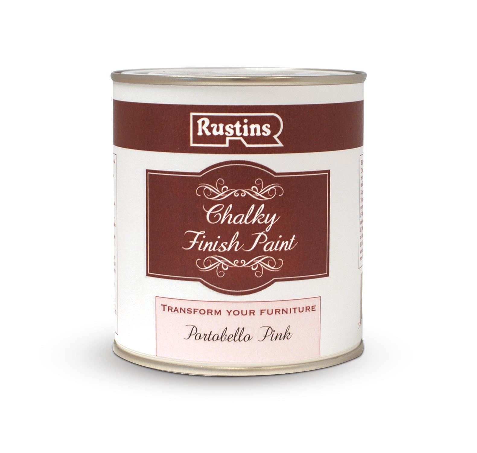 RUSTINS Chalky Finish Paint Portobello Pink 500ml