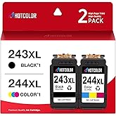 HOTCOLOR ts3420 Ink cartridges Replacement for Canon Ink 243 244 PG-243 CL-244 for Canon pixma ts3420 Ink TS3400 TR4522 MG252