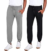 Andrew Scott Men's Fleece Joggers Pants | Multi Pack | Athletic Loose-fit Sweatpants for Workout, Running, Training