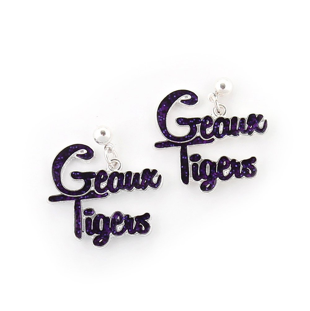 Seasons Jewelry LSU Slogan Earrings