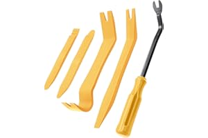 ELDHUS Car Trim Removal Tool Kit, 5 Pcs Auto Clip Removal Pry Tool for Door Dash Dashboard Panel Fastener Remover, Push Pin Puller Body Repair Tools