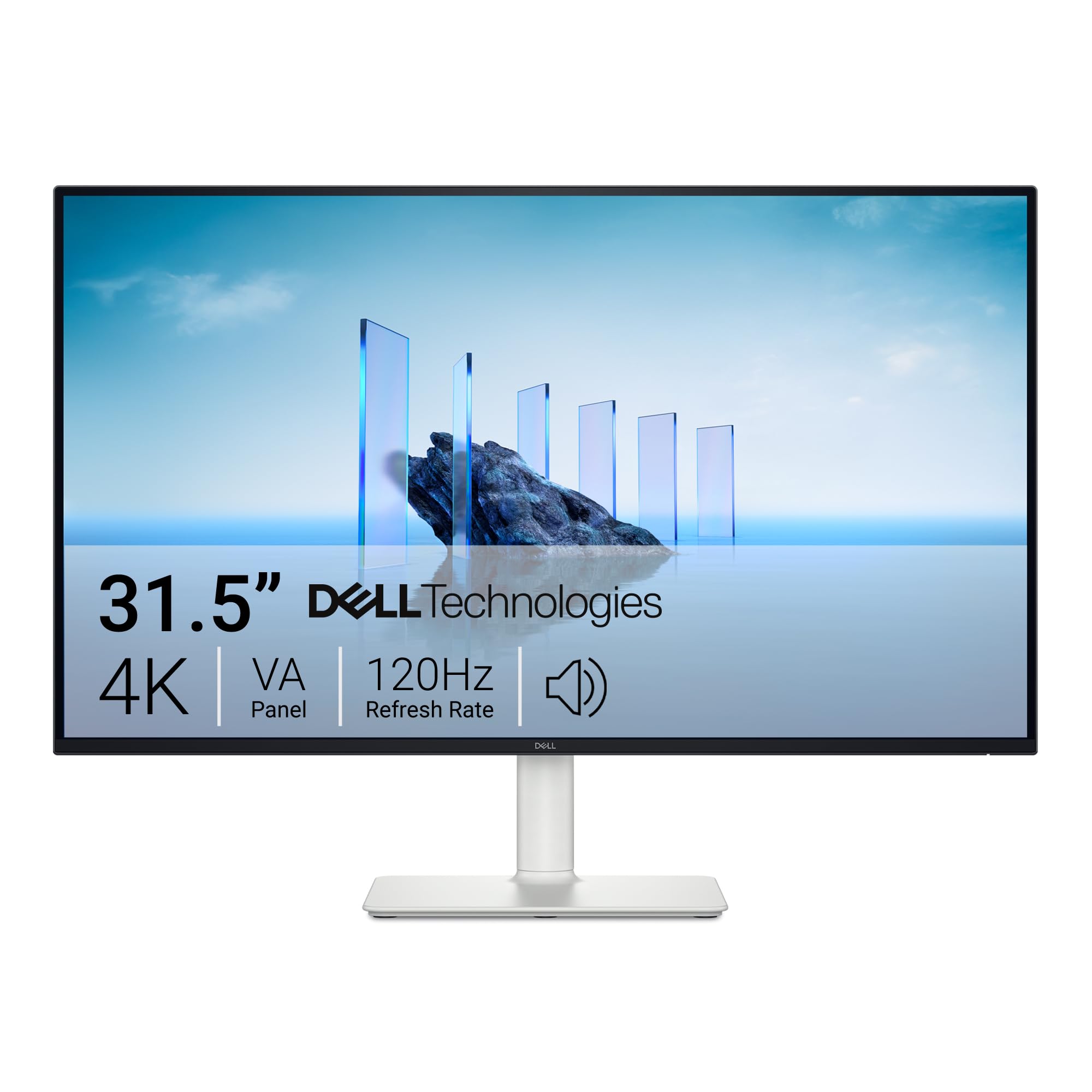 Dell 32 Plus Monitor - S3225QS, 4K UHD 3840x2160, 120Hz, VA, 4ms, AMD FreeSync Premium, 95% DCI-P3, HDR10, Regolabile in Altezza, Altoparlanti integrati, DisplayPort, 2 HDMI, 3 Anni di Garanzia