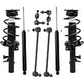 Detroit Axle - Suspension Kit for 13-18 Ford Focus Electric S SE Titanium | 2 Front Struts &amp; Coil Springs 2 Rear Shock Absorbers 4 Sway Bar Links 2013 2014 2015 2016 2017 2018 Replacement - 8pc Set