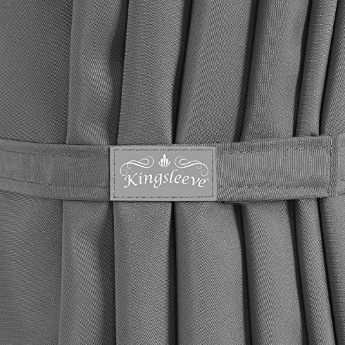 Kingsleeve Sonnenschirm 200 cm mit Kurbel Knickbar Wasserfest Aluminium Rund 2m Balkon Terrasse Garten Balkonschirm… – Bild 5