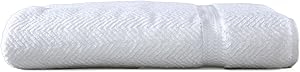 Linum Home Textiles HB00-1BS Herringbone Premium Authentic Soft 100% Turkish Cotton Luxury Hotel Collection Bath Sheet-White
