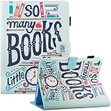 iPad 9.7 Inch 2018 2017/iPad Air 2/iPad Air Case,Dteck PU Leather Folio Stand Smart Cover w/Pocket Auto Wake/Sleep Protective iPad Case for Apple iPad 9.7 (6th/5th Gen)/iPad Air 2/Air 1,Books