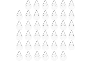 Lexziuo 40PCS Adhesive Wall Hangers - Invisible Picture Hanging Hooks with Strong Adhesion (0.83 Inch) for Wall Art, Decorati