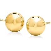 Ross-Simons Italian 12mm 18kt Gold Over Sterling Ball Stud Earrings