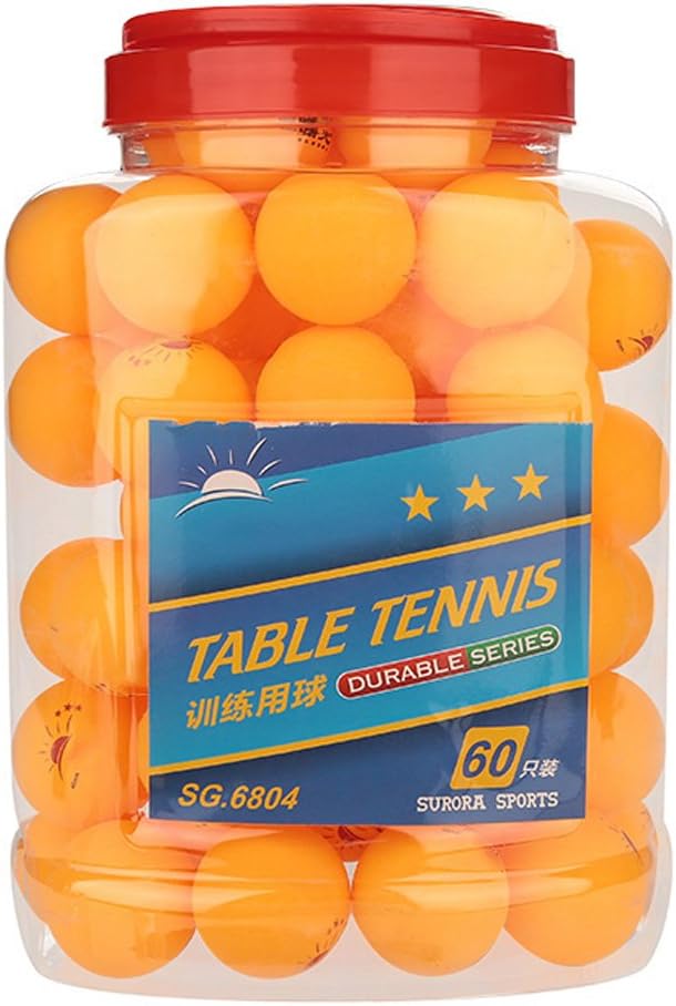 SANON 60 Pcs 3-Star Ping Pong Balls,Table Tennis Ball for Competition/Training/Entertainment.(Orange)