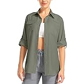 Aptint Women's UPF 50 Long Sleeve UV Sun Protection Shirts Hiking Safari Fishing Travel Shirts