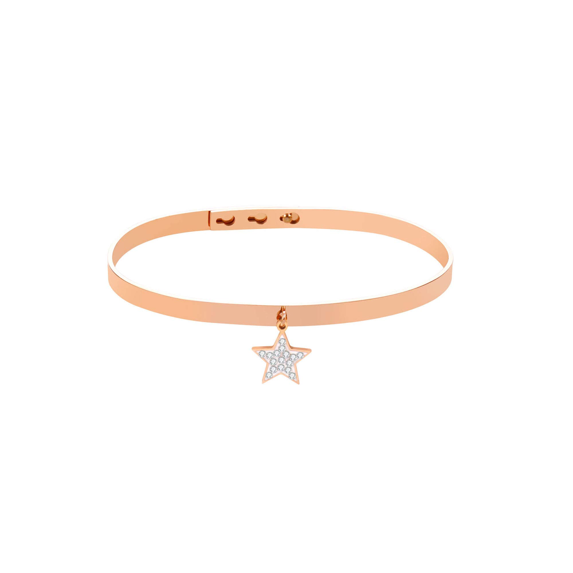 PengJin Star Cuff Bracelet for Women, Hypoallergenic Stainless Steel Fashion Jewelry, with Shining Cubic Zircon, Adjustable Wide Cuffs, Suitable for Girls’ Birthday Gifts