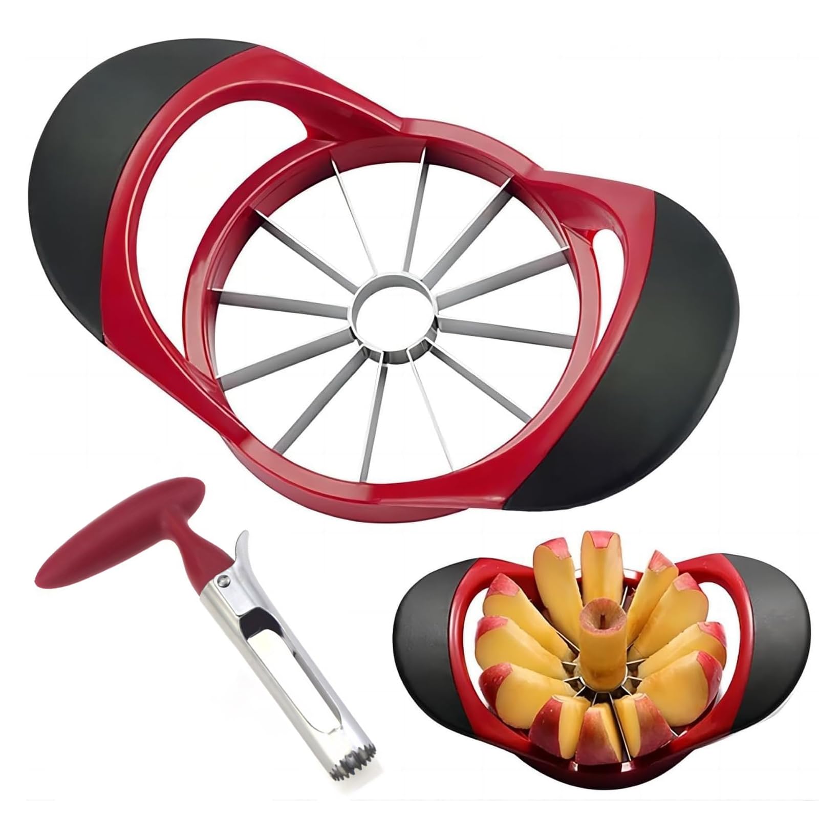 Apple Slicer & Corer - 2PCS Fruit Cutter Tool for Kitchen and Home