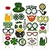 St. Patrick's Photo Booth Party Set, Kiss Me I'm Irish Photo Booth Cutouts Props, Fun Saint Patrick's Selfie Photoshoot Disguise Props, Irish Party Decoration Supplies