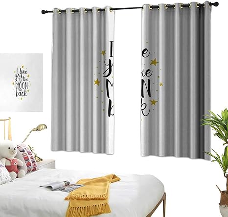 Amazon 寝室用カーテン 愛 感情的なメッセージを様々な世界言語で表現 バレンタインテーマ ロマンティックなデザイン 白 グレー 赤 部屋を暗くするカーテン 子供部屋 リビングルーム 寝室用 W72 X L63 Inch ウォールステッカー オンライン通販