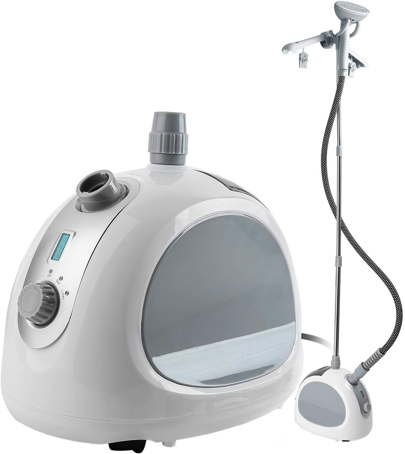 PowCube Full Size Fabric-Professional Heavy Duty-2 Steam Levels-Fast Heating Garment Steamer