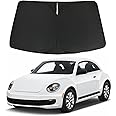 ULROLIT Windshield Sun Shade for 2012-2019 Volkswagen VW Beetle Accessories, Foldable Window Sunshade Sun Visor Protector, Front Windshield Sunshade Sun Shield Blocks UV Rays Heat