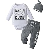 Newborn Infant Baby Boy Clothes Long Sleeve Romper + Pants + Hat 3PCS Outfits Set