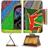 Samsung Galaxy Tab Pro 8.4 Tablet Flip Case Window with decal in Medugorje fall of Jesus Christ in Station of the Cross Via Crucis Mosaic wall 36486577 by Liili Customized Premium Deluxe Pu Leather Cover