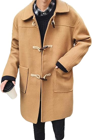 Amazon Bestmoodメンズ ロングコート ゆったり チェスターコート 無地 オーバーコート 折り襟 ダッフルコート通学 冬 アウター コート ジャケット 通販