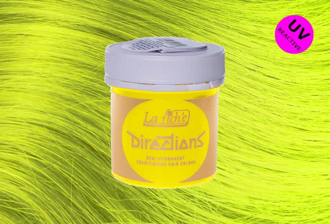4 X New La Riche Directions Semi-Permanent Hair Color 88ml - Fluorescent Yellow