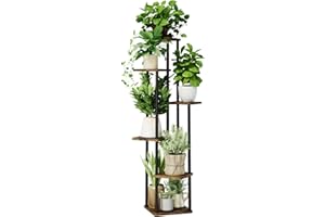 Tall Plant Stand Indoor 6 Tier Metal Plant Shelf for Multiple Plants Corner Plant Stand for Patio Garden Balcony Living Room 