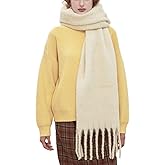 MININAI Women Chunky Scarf, Soft Warm Winter Scarf for Cold Weather, Christmas Blanket Scarves Pashmina Shawl Wrap