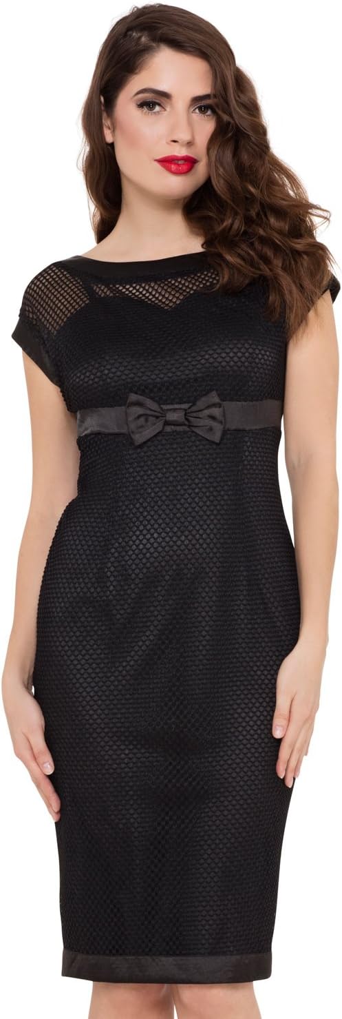 VOODOO VIXEN LYSA Black Mesh Wiggle Dress