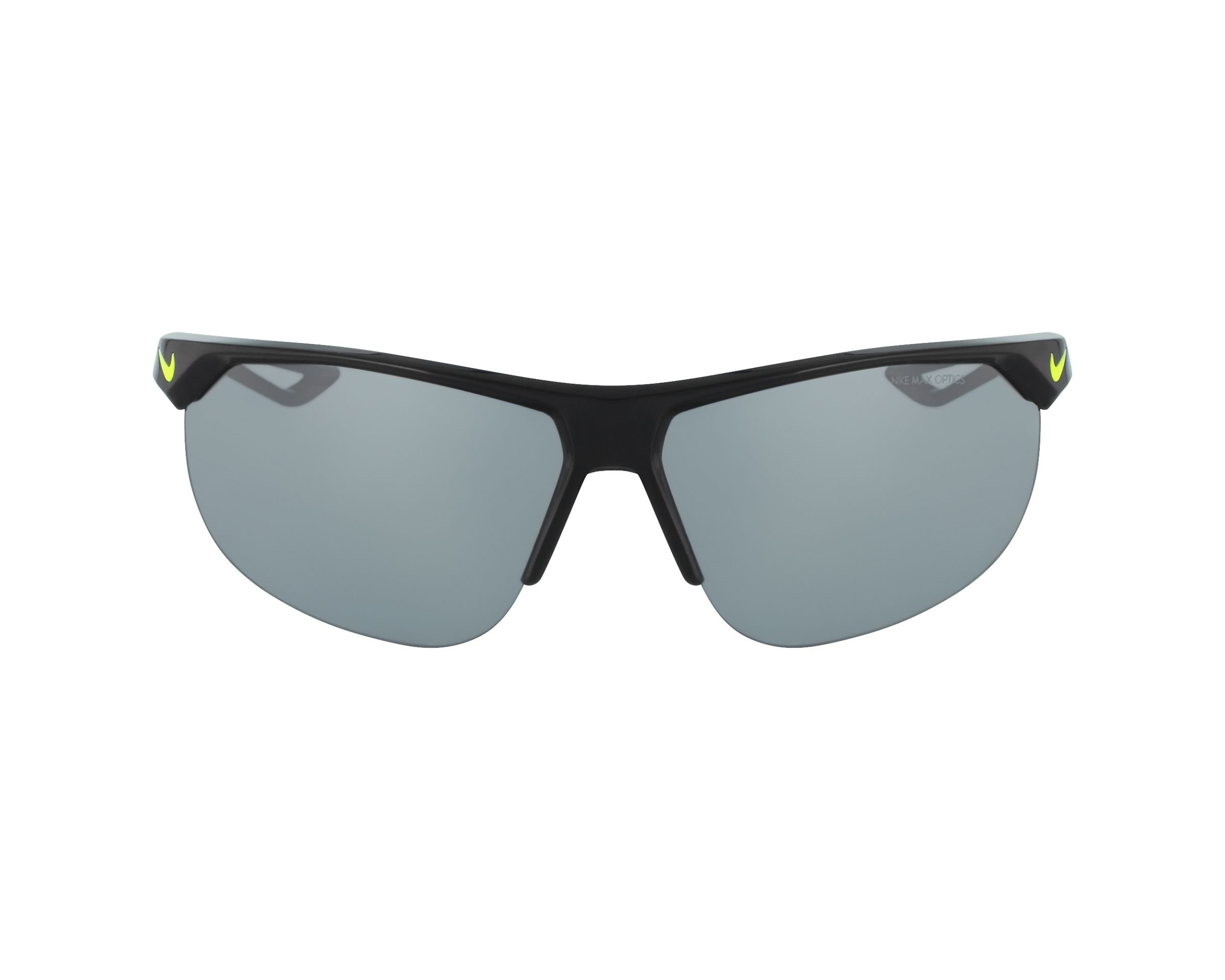 Photo 1 of Nike Golf Cross Trainer Sunglasses, Black/Volt Frame, Grey with Silver Flash Lens