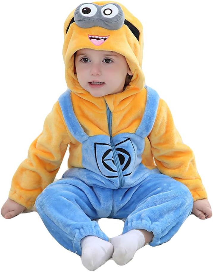 Unisex Baby Romper Winter and Autumn Flannel Jumpsuit Animal Cosplay Outfits Xmas Pajamas Kigurumi (Dog