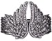 YACQ Women's Guardian Angel Wings Hinged Bangle Bracelets Fit Wrist Size 6.5 to 7.5 inch - Lead & Nickle Free - Women Biker Jewelry - Costume Accessories