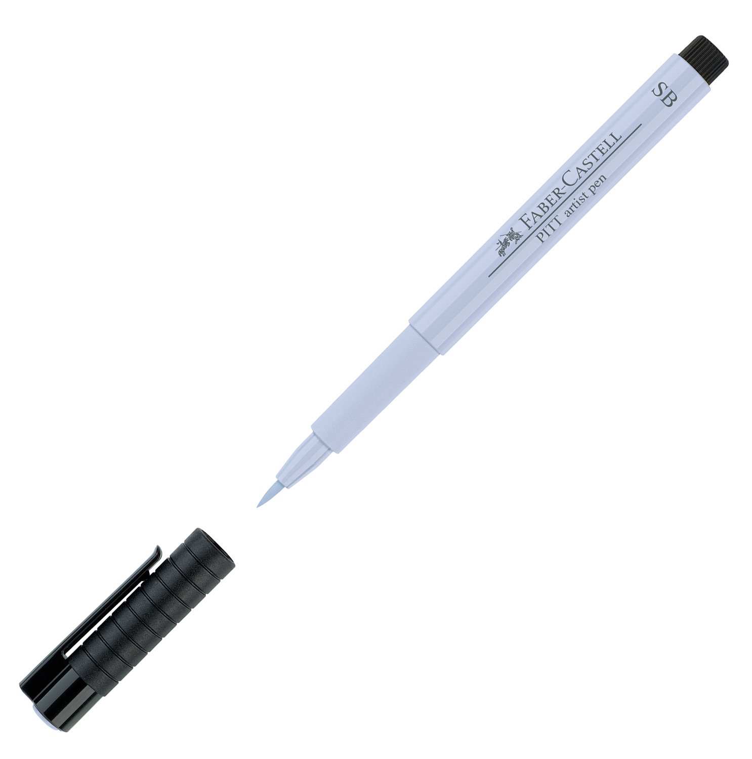 Faber-Castell Art & Graphic Pitt Artist Pen Soft Brush India Ink Pen, Light Indigo, Single Pitt Pen, for Art, Craft, Drawing, Sketching, Home, School, University, Colouring
