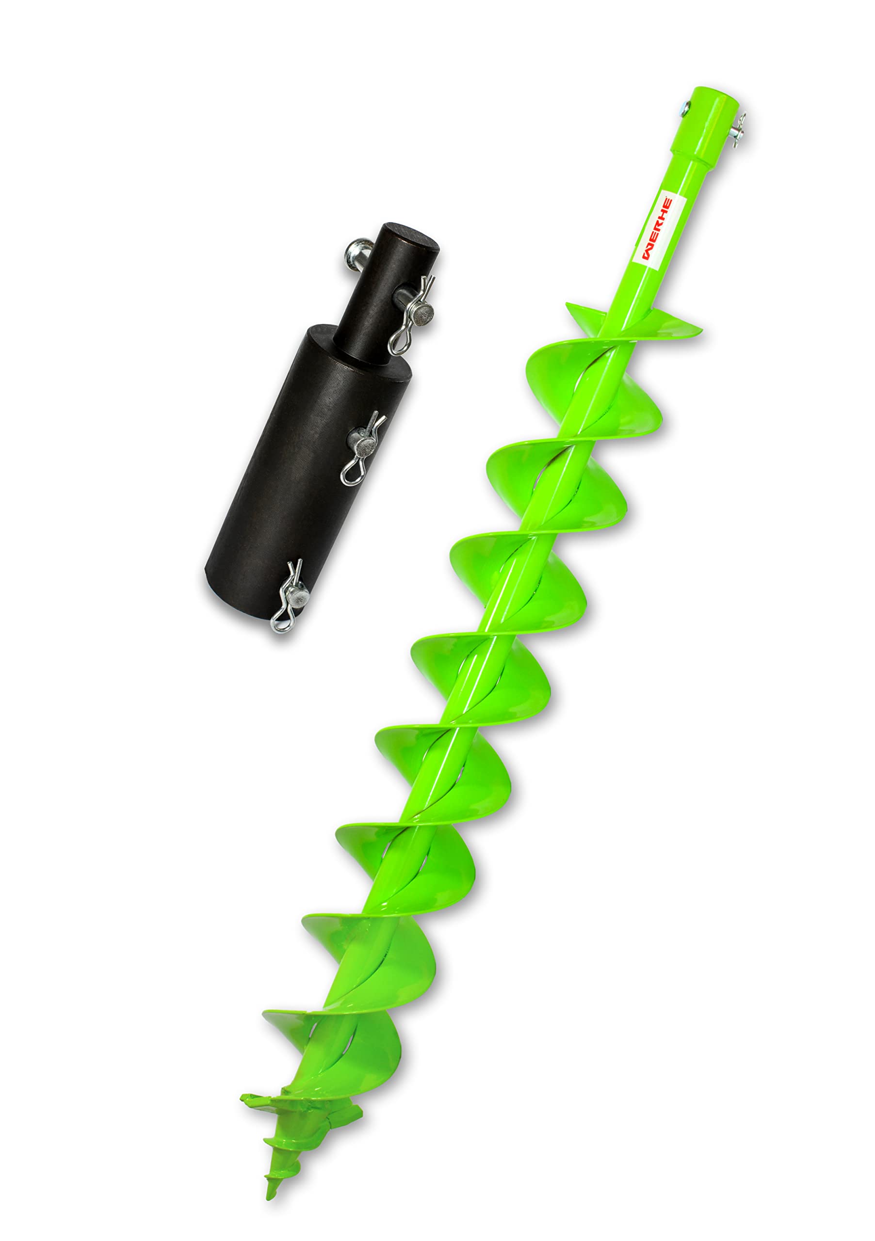 WERHE Professional Drill bit for Earth Drill Double Shaft Pile Drill Well Drill Robust Drill tip Suitable for Makita/Hitachi Drill (100mm H)