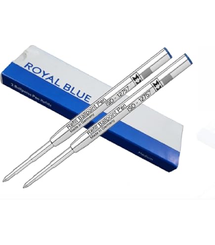 2 Refil carga cartucho de Tinta Azul Ballpoint, Ballpen, Ponta