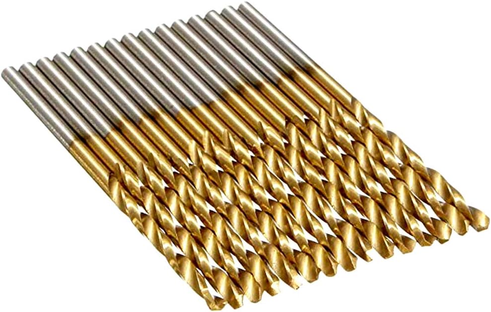 HSS Drill Bit Set 60 PCS 1mm 1.5mm 2mm 2.5mm 3mm 3.5mm Titanium Coated HSS Drill Bit Set Titanium Metal Twist Drill Bit Set Tools High Speed Twist Drill Bit Set for Wood Plastic Aluminum Alloy Copper - Image 4
