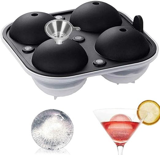 Silicone Bourbon 6cm Round Ice Balls for Whiskey Better Kitchen