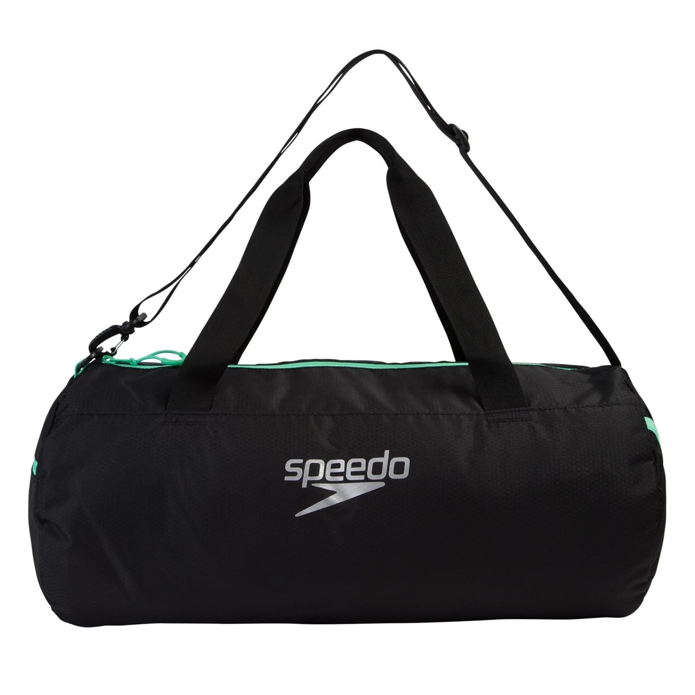 Speedo Unisex-Adult Duffel Bag | Swimming Bag | Gym Bags | Holdall | Kit Bag Bag, Black/Green Glow, One Size