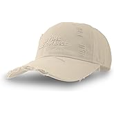 Vintage Washed Distressed Baseball Cap - 100% Cotton Adjustable Unisex Ripped Dad Hat, Relaxed Fit Streetwear