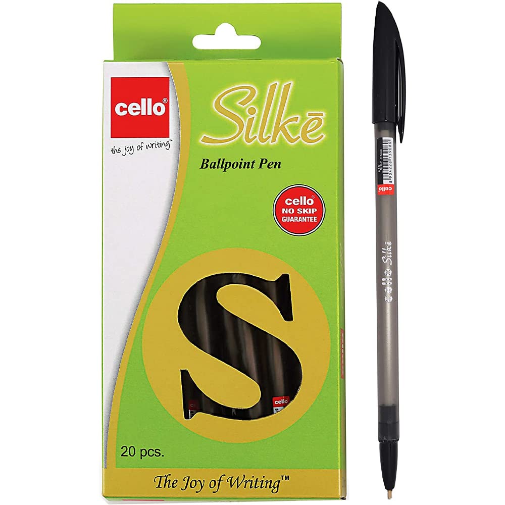 Cello Slike Ballpoint Pen Fine Point Stick Ball Pen - (0.7 mm) (Black)