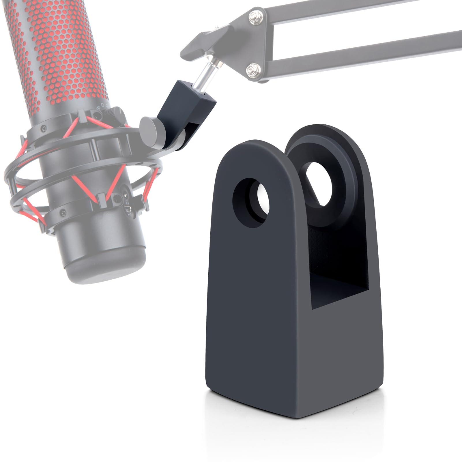 YOUSHARES Microphone Mount Adapter for HyperX QuadCast Boom Arm - 3/8" Screw Adapter, Precise and Wobble-free Connections, Designed for HyperX QuadCast Mic — image 1