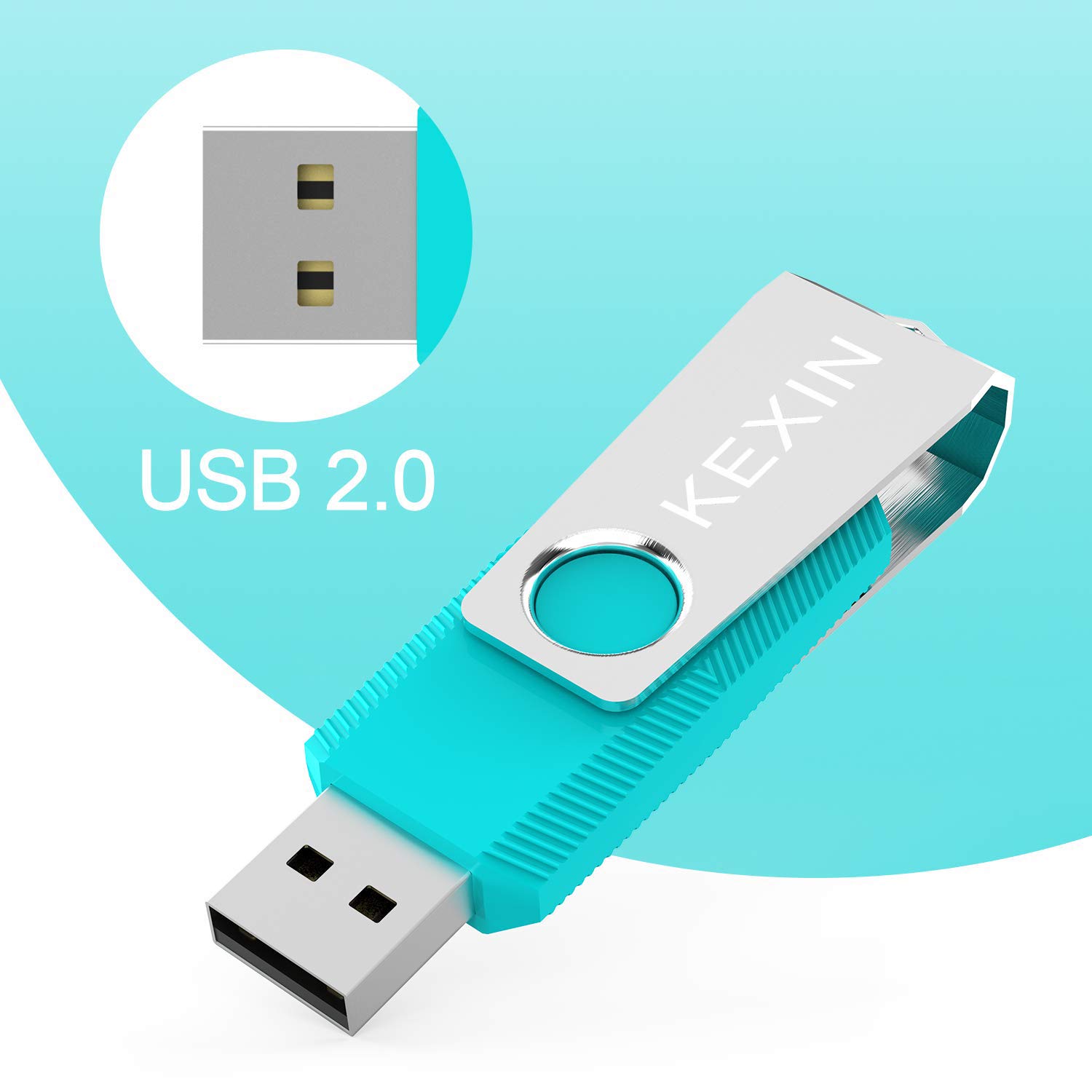 Flash Drive 64GB 3 Pack USB Flash Drive 64 GB Thumb Drive USB Drive Bulk Jump Drive Swivel Pen Drive Data Storage USB Stick with LED Indicator 64G Pink Yellow Cyan