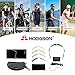 HODGSON Sports Polarized Sunglasses for Men or Women, UV400 Protection Sports Glasses with 5 Interchangeable Lenses for Baseball Running, Driving, Cycling, Golf and Other Outdoor Activities-White/Blue