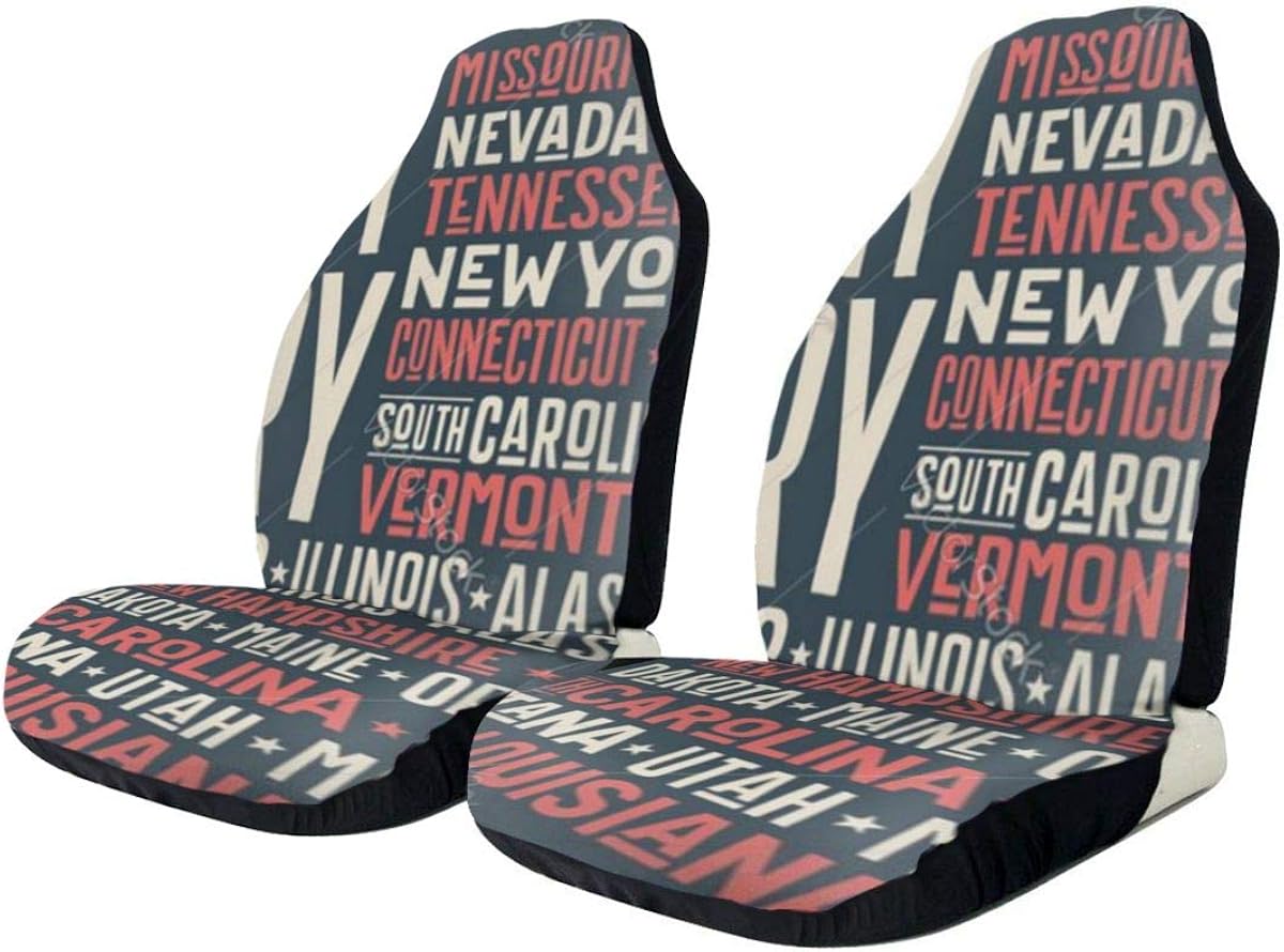 This Is My Country Front Seat Cover For Cars Sedan Pad Mat Blanket For Auto Chair Protector Driver Set Of 2