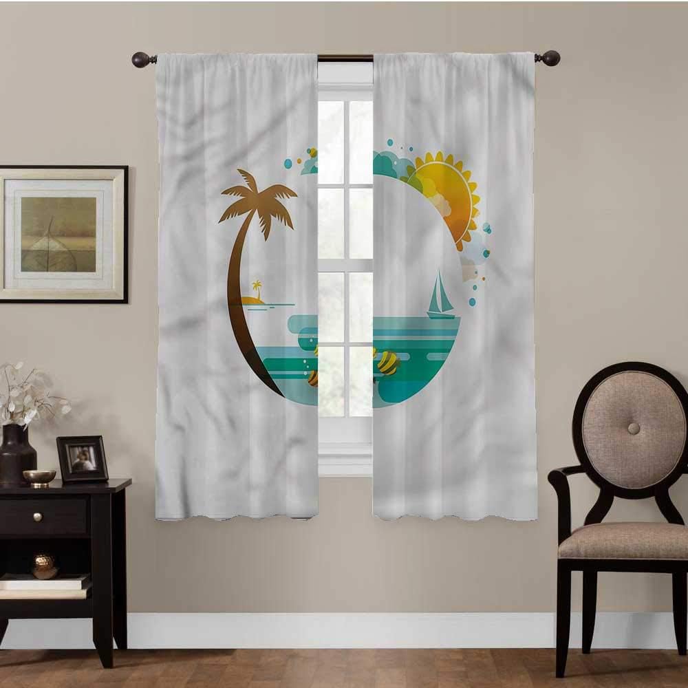 SCOCICI1588 Beach, Thermal Insulated Room Darkening