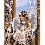 5D DIY Diamond Painting - Franterd Cross Stitch Kit - Crystals Embroidery - Home Decor Craft (Angel)