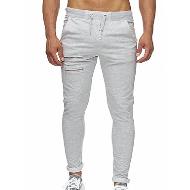Muranba Mens Casual Stretchy Sport Trouser Pants with ...