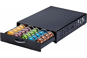 Rice rat for Nespresso Pods Holder Vertuo Pod Holder for Vertuoline Capsules （50 pods） Black2