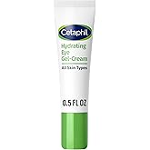 Cetaphil Hydrating Eye Gel-Cream, With Hyaluronic Acid, 0.5 Fl oz, Brightens and Smooths Under Eyes, 24 Hour Hydration for All Skin Types, (Packaging May Vary)