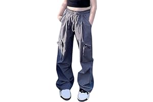 Generic Came Pants Girls Girls Casual High Waisted Drawstring Loose Fit Pockets Kid Cargo Sweatpants Leggings for Girls