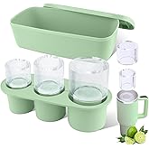 Tcamp Ice Mold for Stanley Cup 30-40 oz Tumbler Cup Ice Mold | Silicone Ice Cube Tray With Lid and Bin for Chilling Cocktails