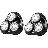 Rotary Replacement Shaver Head,Compatible with Remington Shaver Series,forR3,R4,R5,R6,R7,R8,SP-3141 and SP-5161 Foils (Black-2 PC)